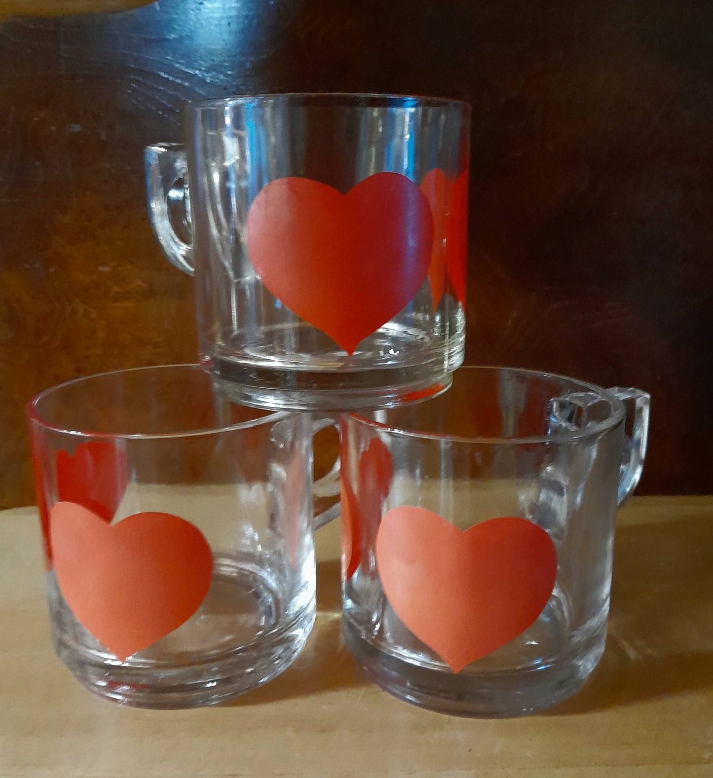 3 hjertekrus i glas