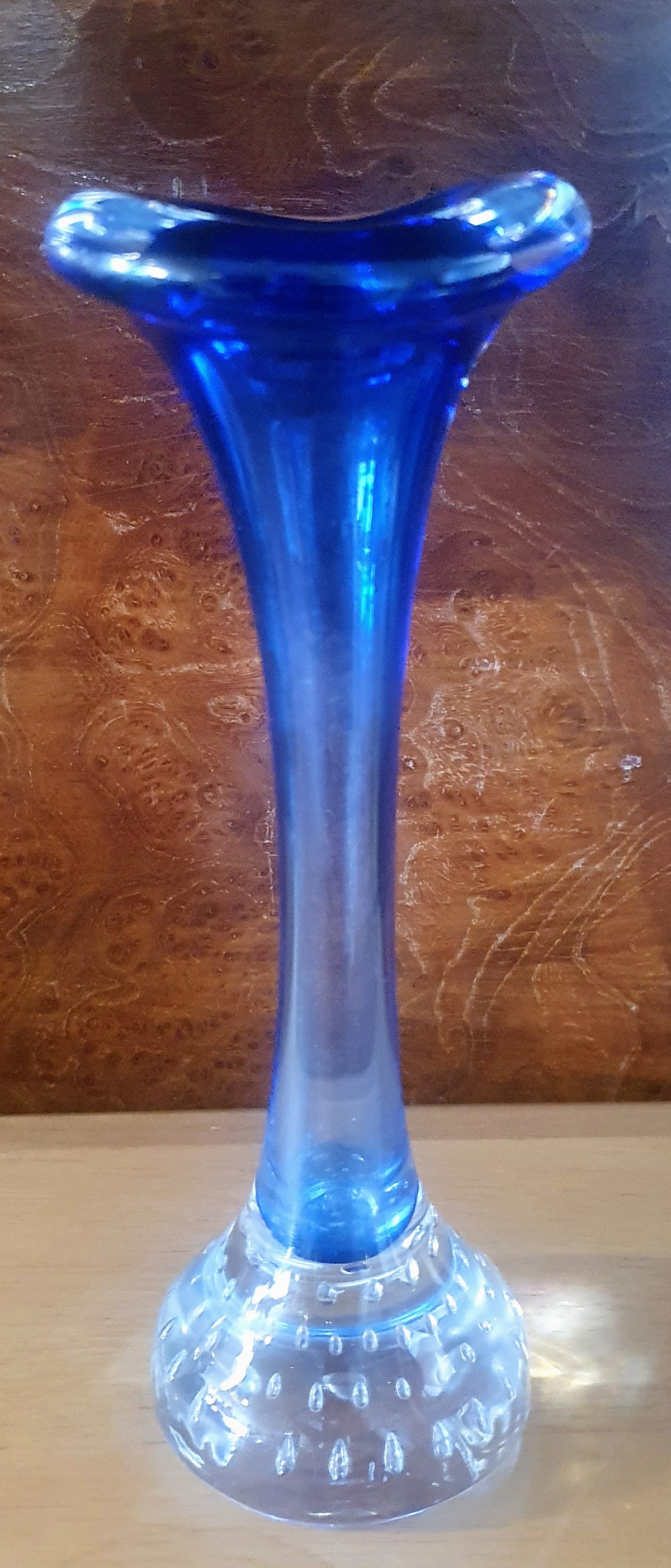 Vintage Koboltblå "Jack in the Pulpit" Glasvase af Bo Borgström for Åseda, 1960'erne