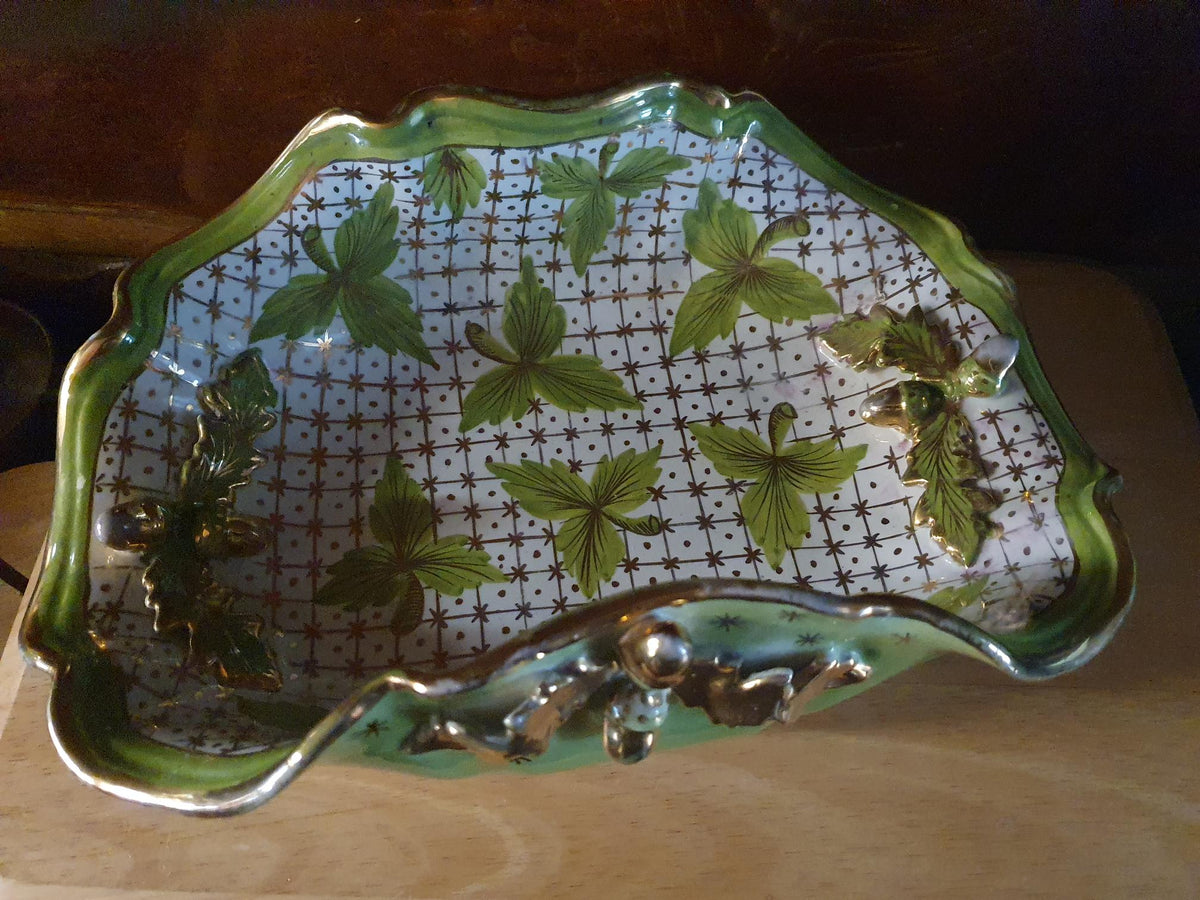 Vintage Italiensk Majolica Gitter- & Bladskål (Model 2113)