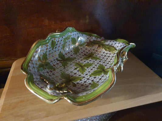 Vintage Italiensk Majolica Gitter- & Bladskål (Model 2113)