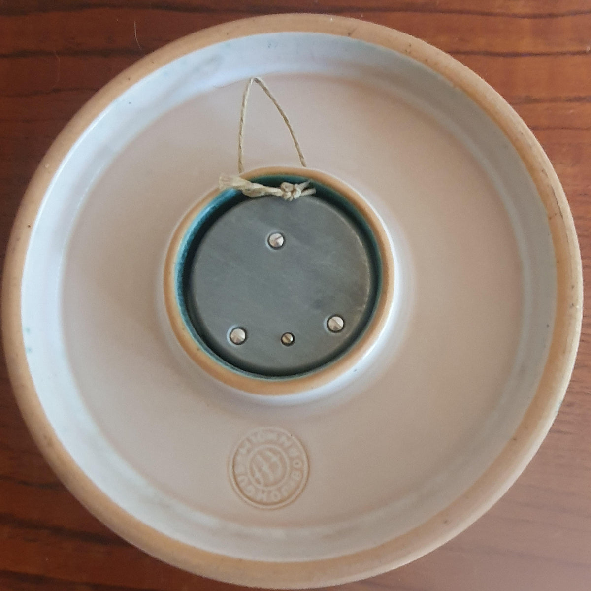 Vintage Johgus Bornholm Keramik Vejrstation & Barometer – Grøn Glasur (1960'erne)